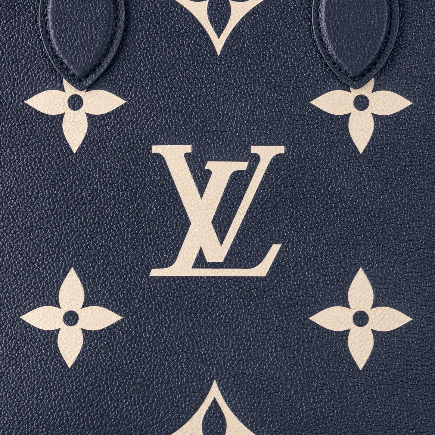 Louis Vuitton Nautical OnTheGo MM Navy Blue Cream Empreinte Leather M47084