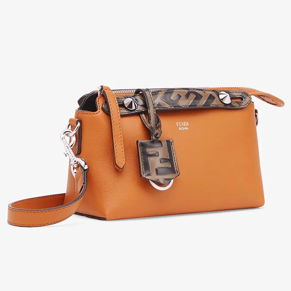 BY THE WAY MINI Small Brown Leather Boston Bag Fendi