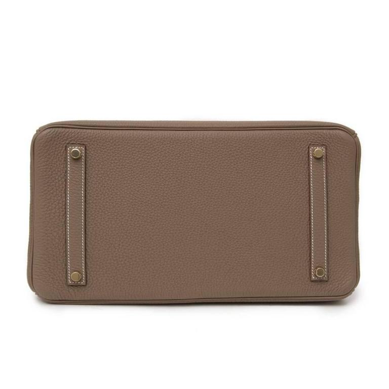 Hermès Etoupe Togo Birkin 35 with Gold Hardware Crowned Bag