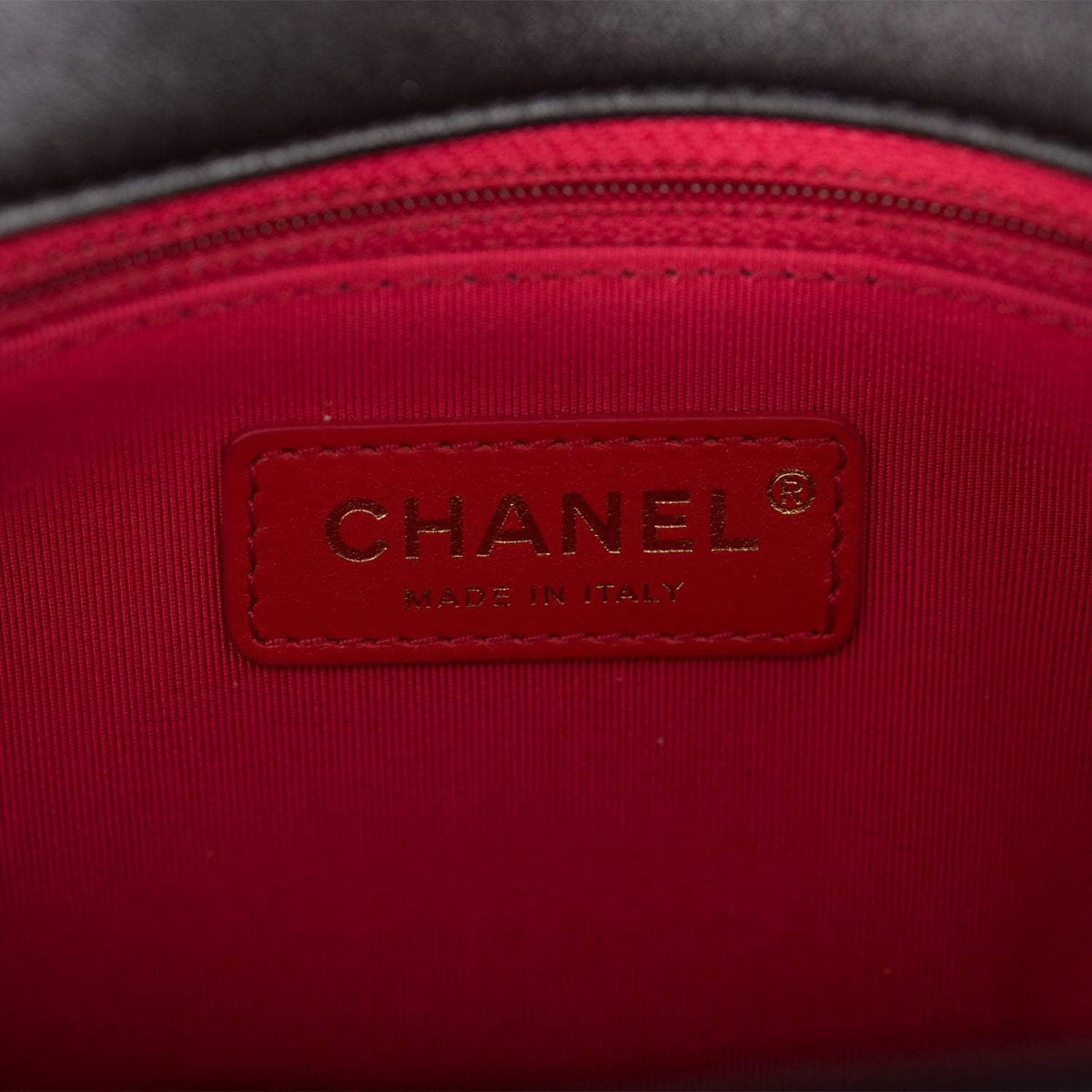 Chanel Black Calfskin Enchained Flap Bag Antique Gold Hardware Chanel