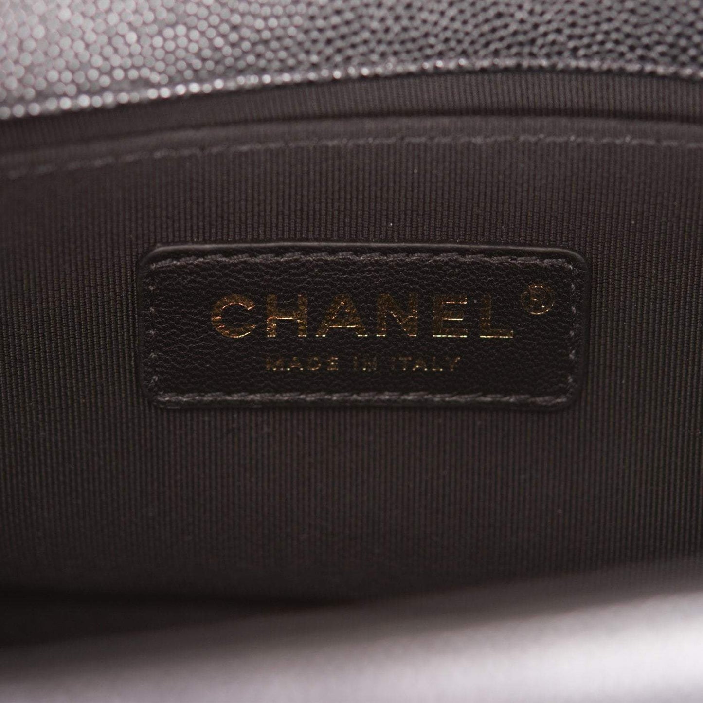 Chanel Small Boy Bag Black Caviar Antique Gold Hardware Chanel