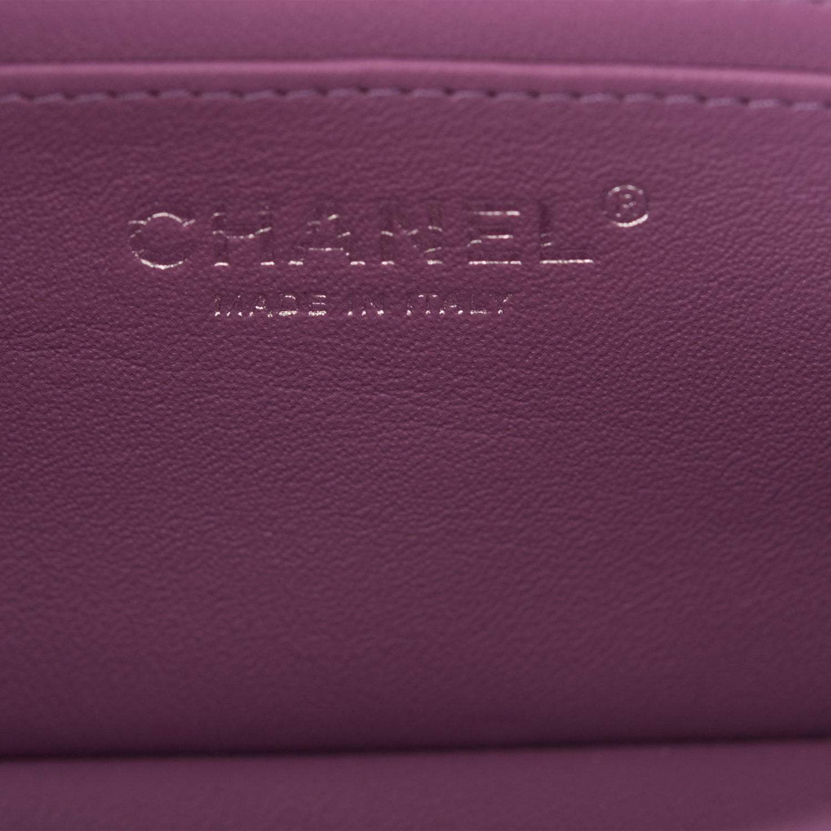 Chanel Mini Rectangular Flap Bag Purple Lambskin Silver Hardware Chanel