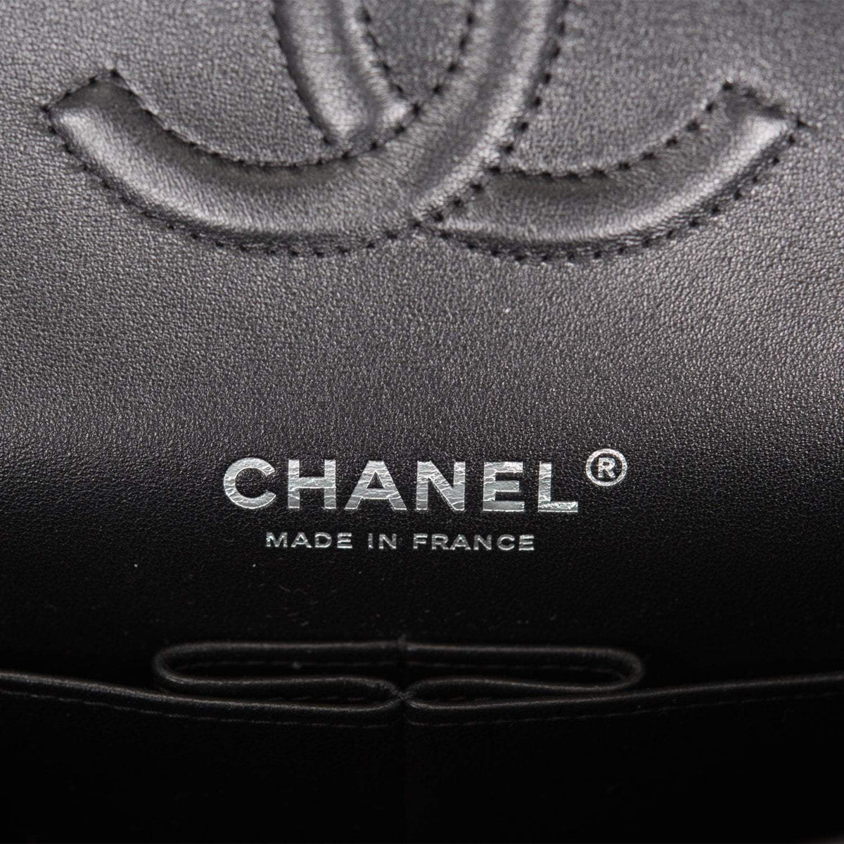 Chanel SO Black Lambskin Quilted Medium Classic Double Flap Bag Black Hardware Chanel