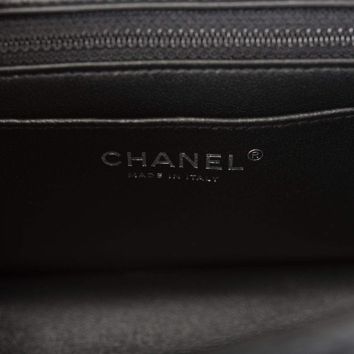 Chanel Black Quilted Lambskin Rectangular Mini Classic Flap Bag Silver Hardware Chanel