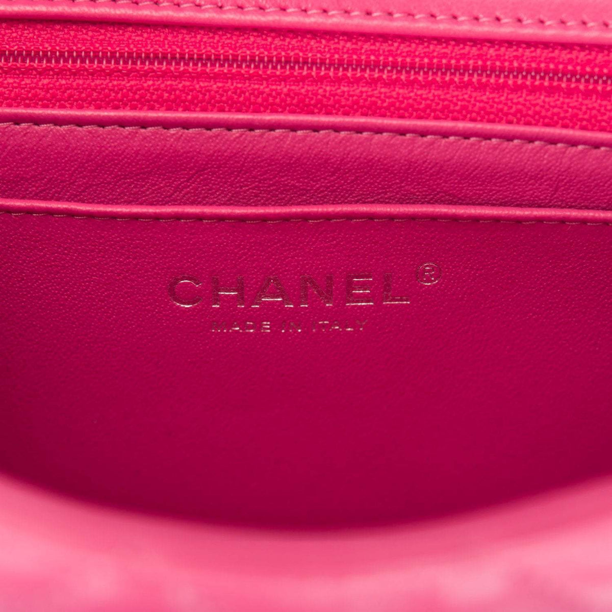 Chanel Pink Quilted Lambskin Rectangular Mini Classic Flap Bag Silver Hardware Chanel