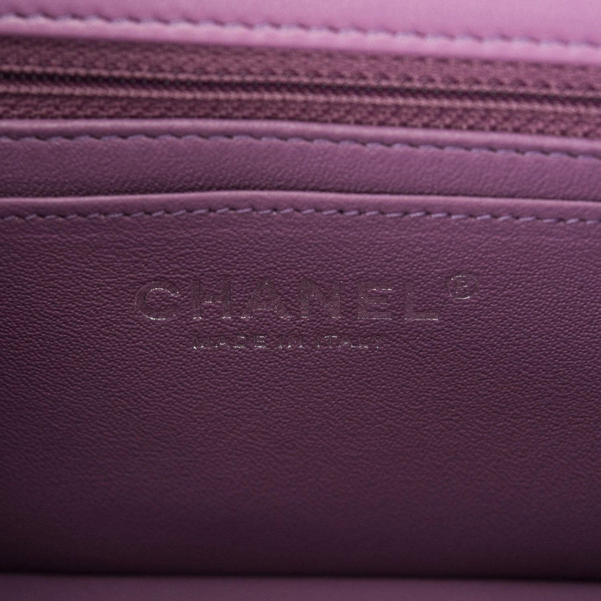 Chanel Purple Quilted Lambskin Rectangular Mini Classic Flap Bag Silver Hardware Chanel