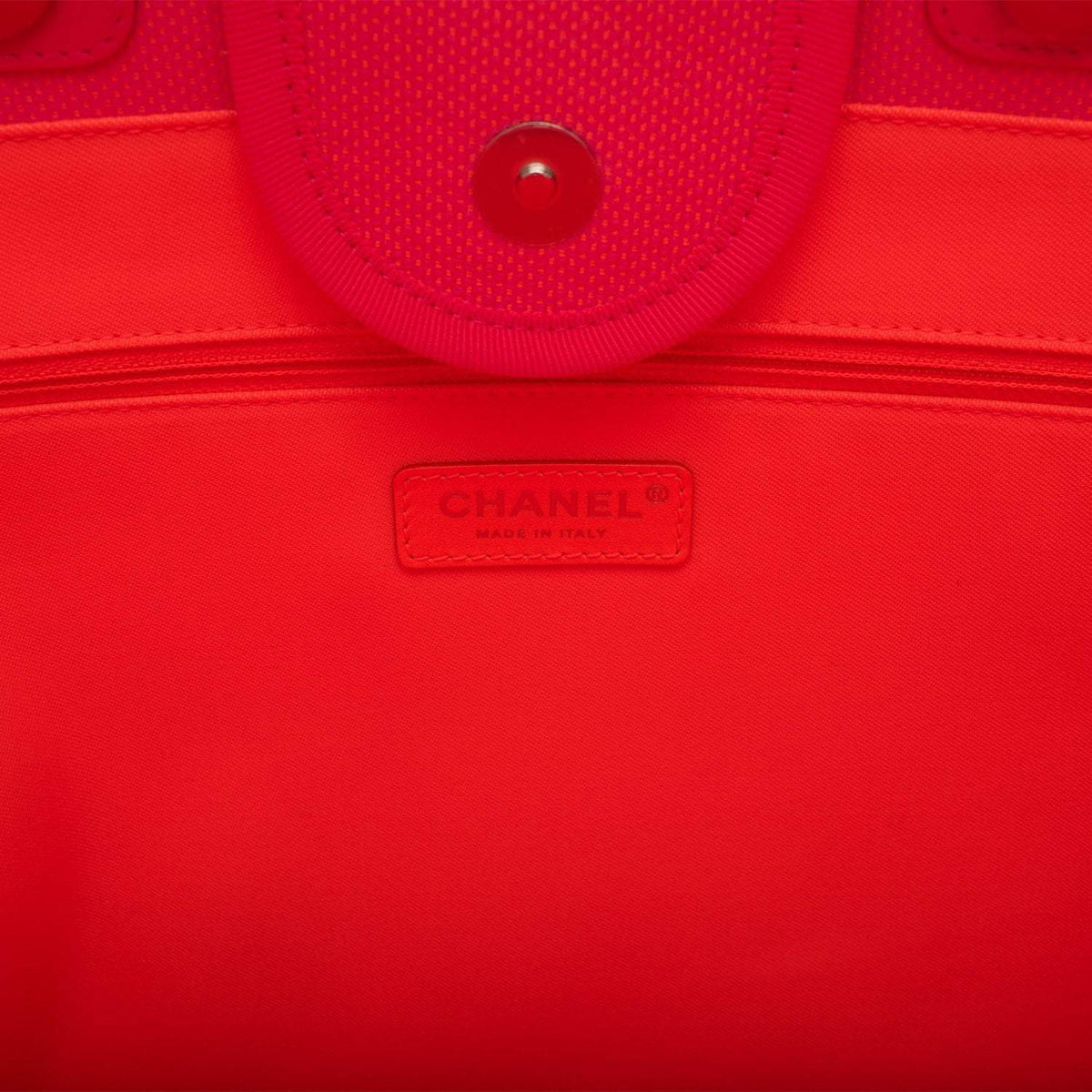 Chanel Neon Pink and Orange Mixed Fibers Large Deauville Shopping Bag Silver Hardware Chanel