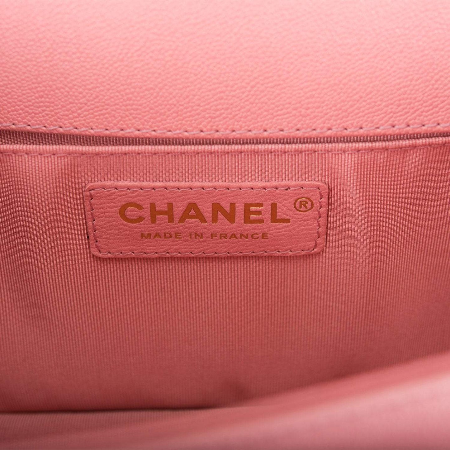 Chanel Pink Quilted Caviar Medium Boy Bag Light Gold Hardware Chanel