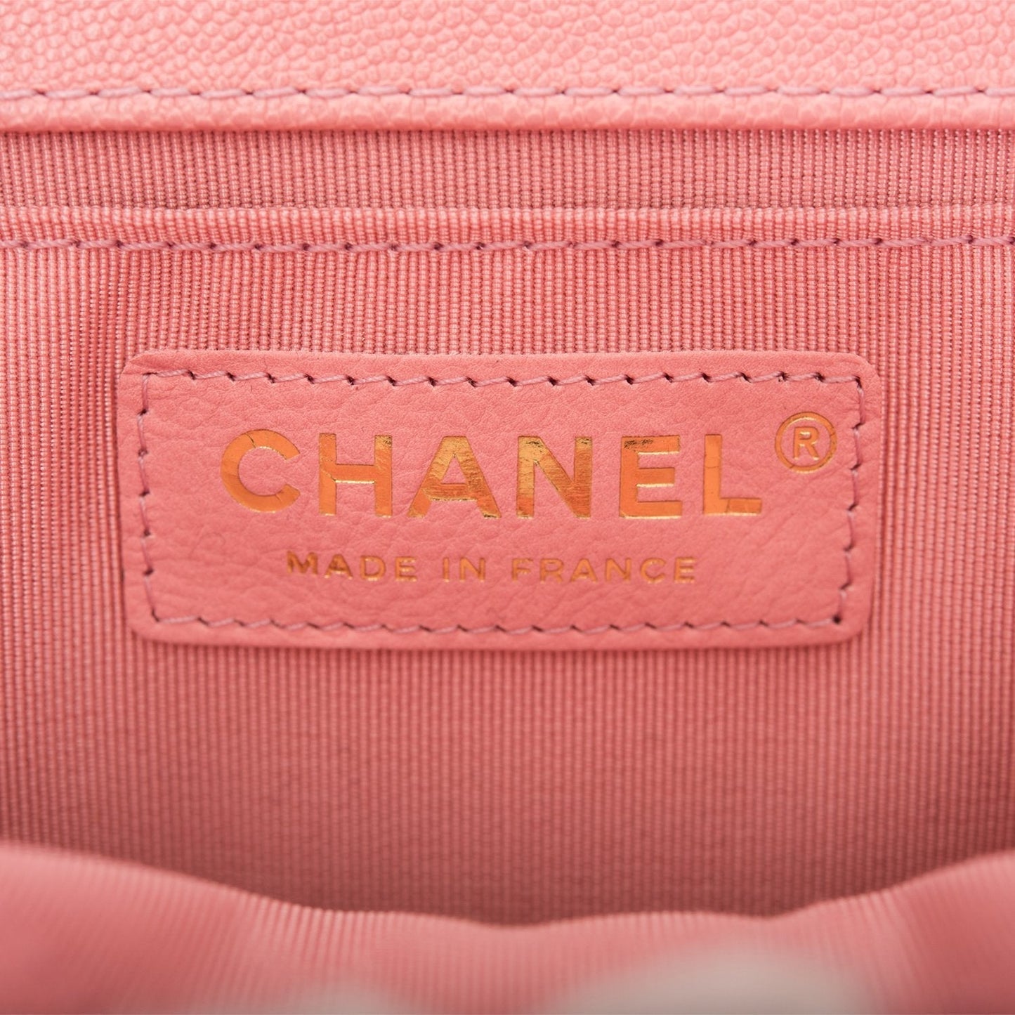 Chanel Pink Quilted Caviar Medium Boy Bag Light Gold Hardware Chanel