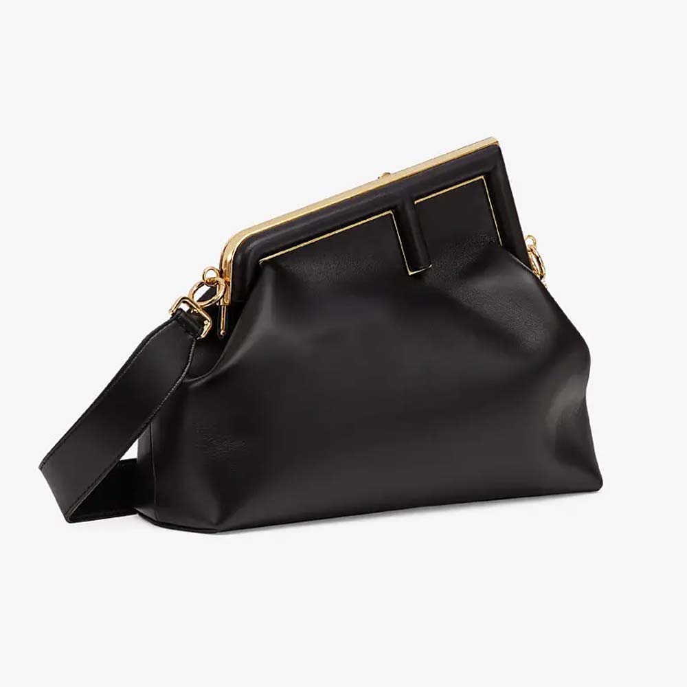 FENDI FIRST MEDIUM Black Leather Bag Fendi