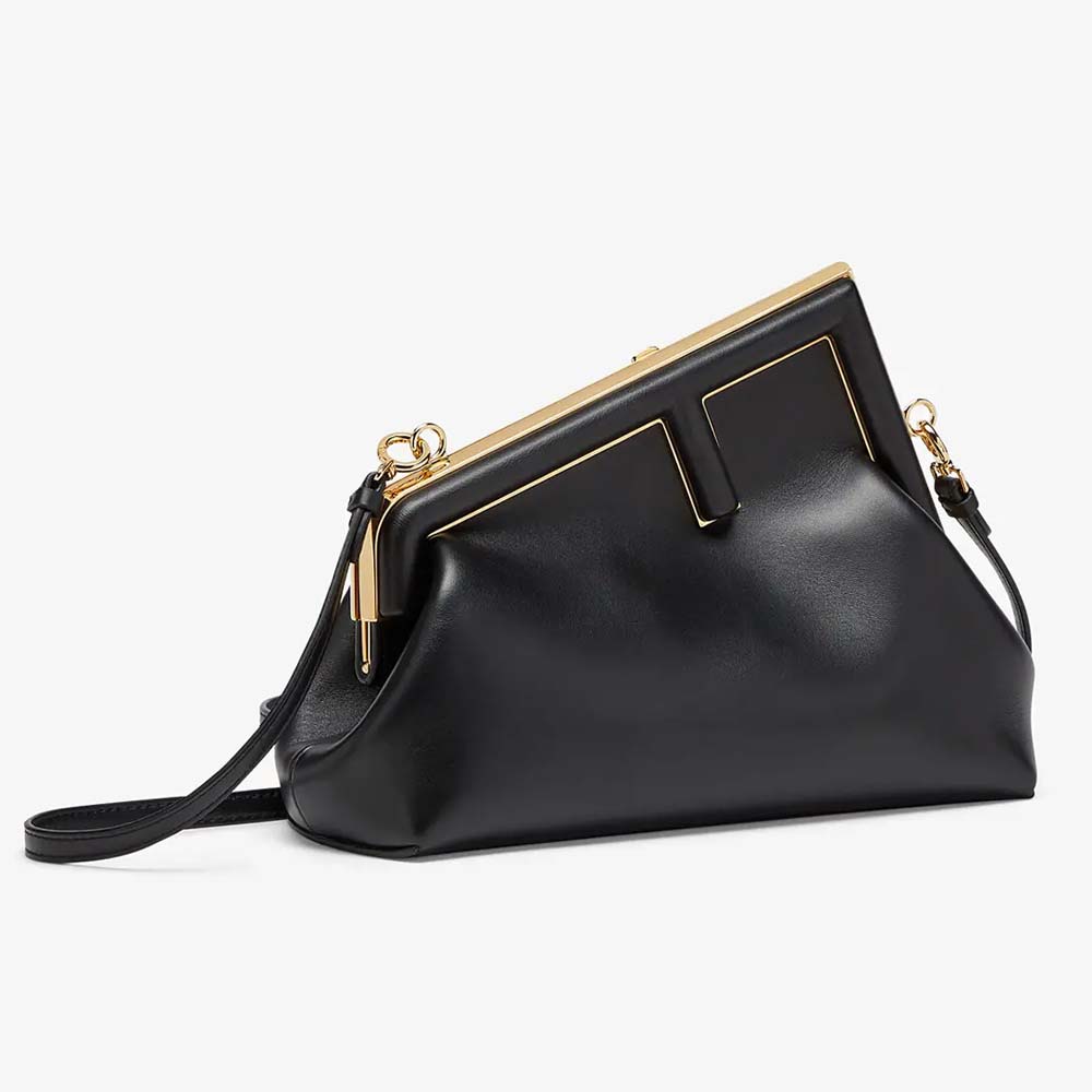 FENDI FIRST SMALL Black Leather Bag Fendi