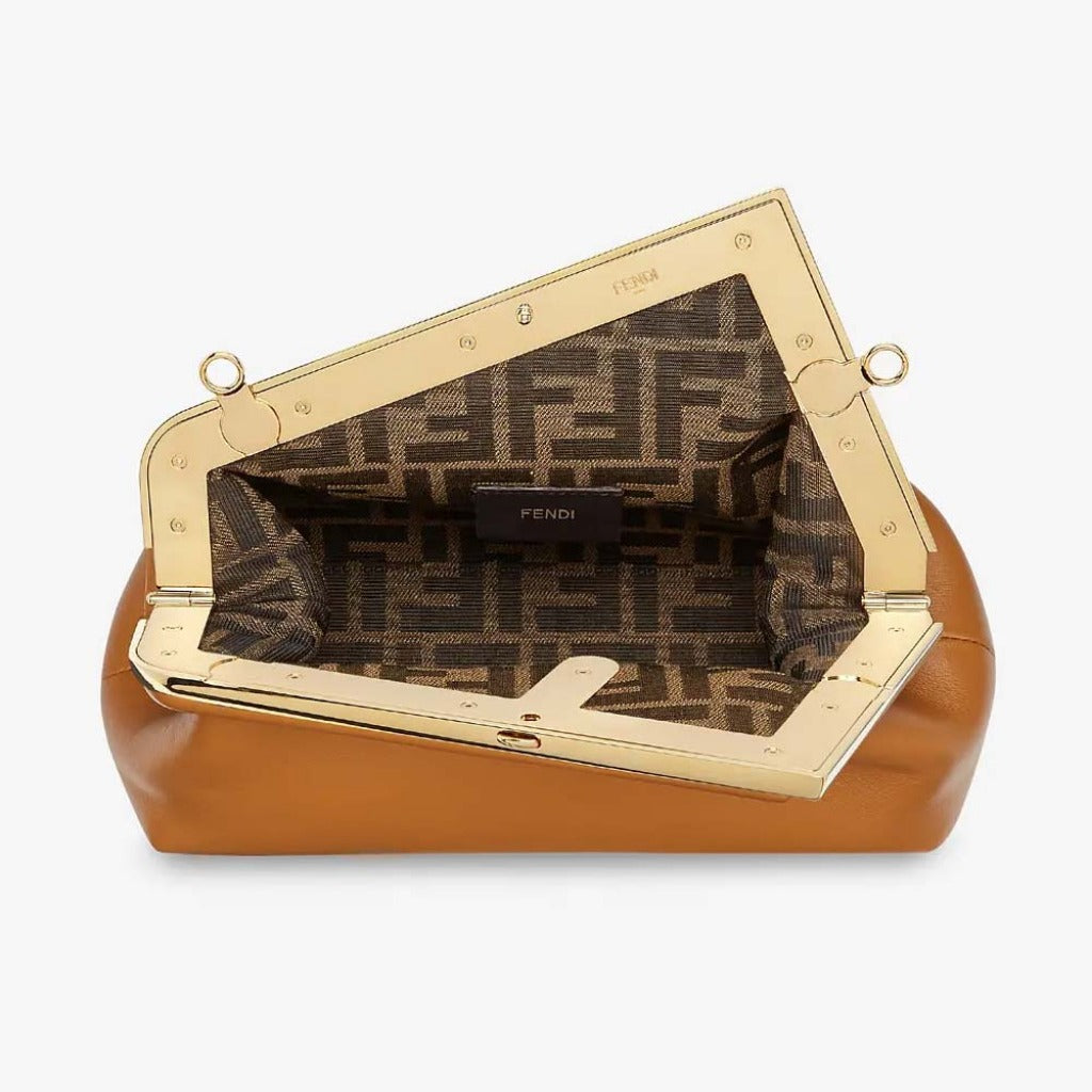 FENDI FIRST SMALL Brown Leather Bag Fendi