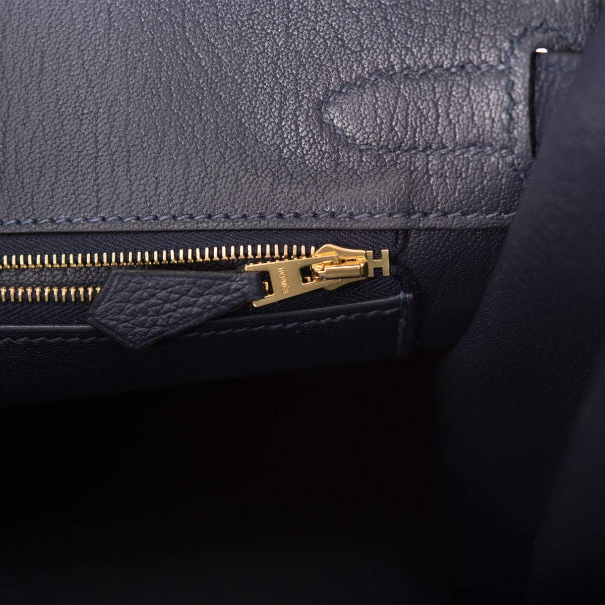 Hermes Bleu Nuit Togo Birkin 30cm Gold Hardware BagAg