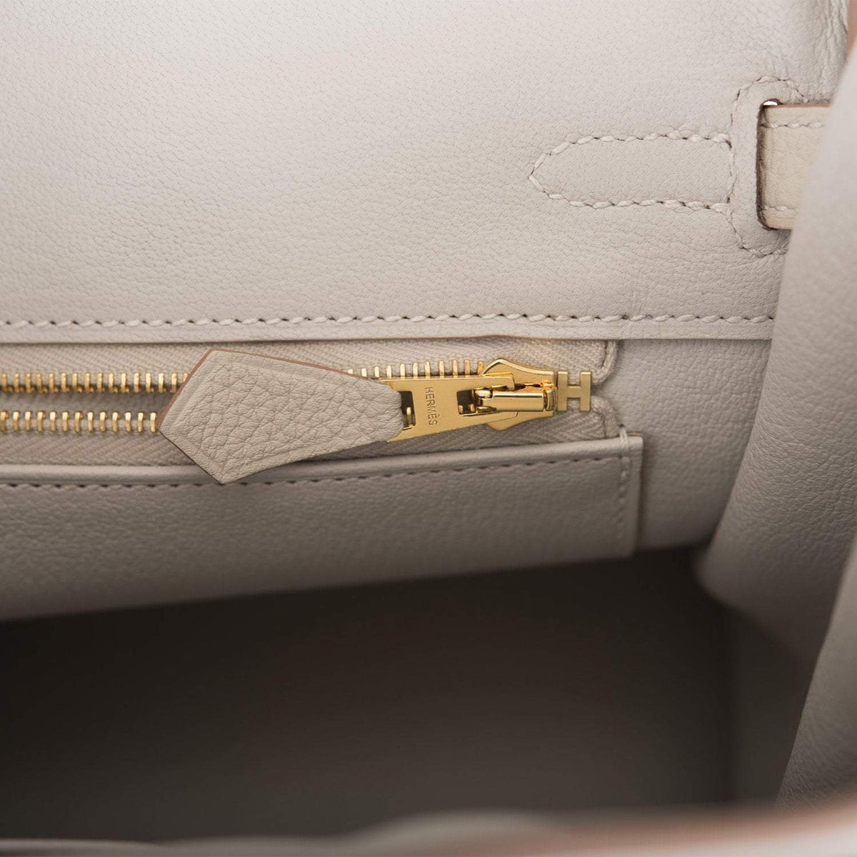 Hermes Birkin 25 Gris Perle Togo Gold Hardware Hermes