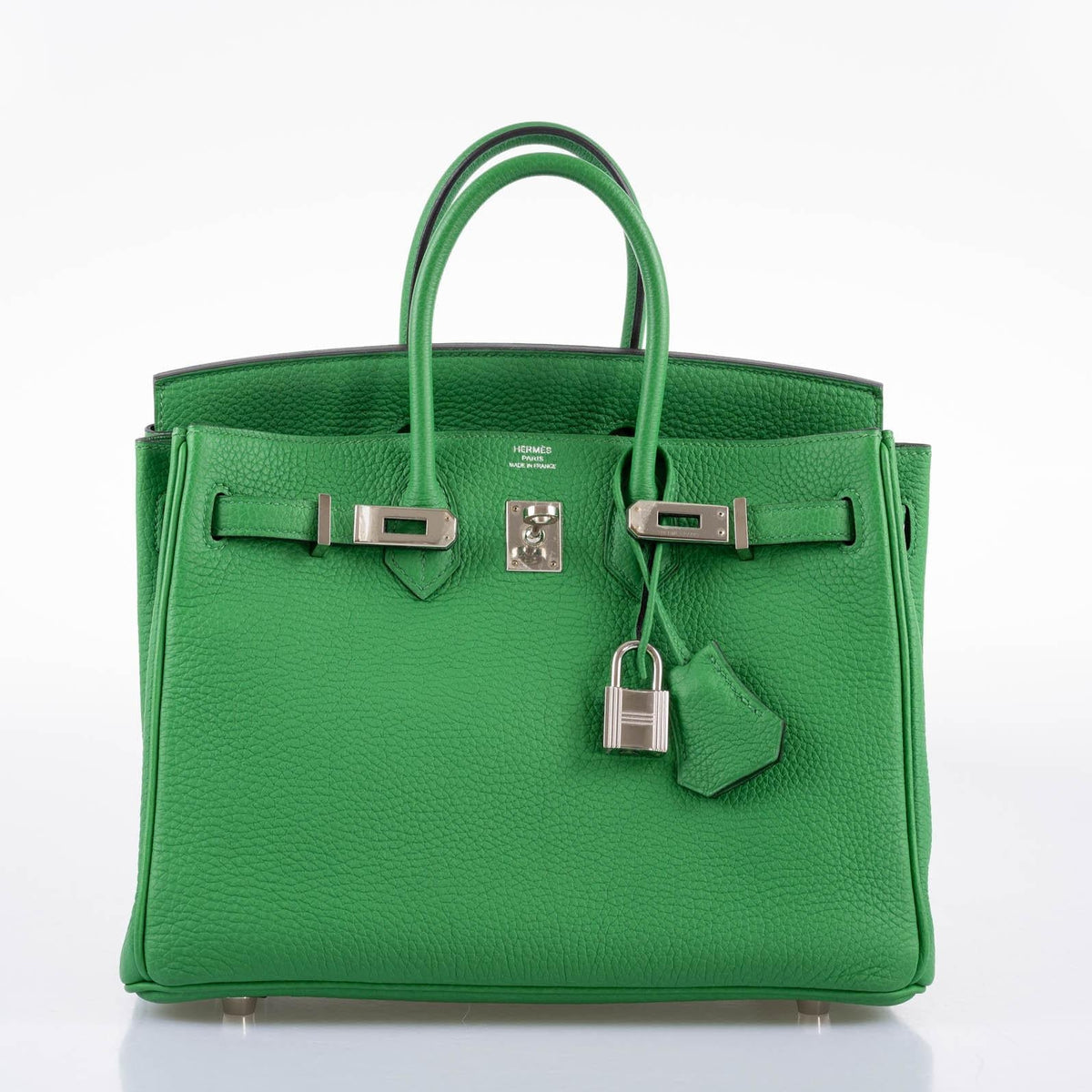 Hermes Birkin 25 Bambou (Bamboo) Green Togo with Palladium Hardware Hermes