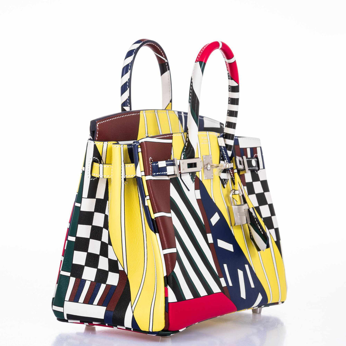 Hermes Birkin 25 "One Two Three And Away We Go!" Limited Edition By Nigel Peak Multicolor Swift Leather Hermes