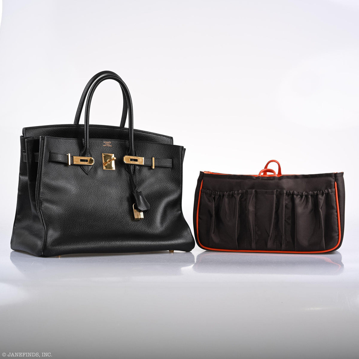 Hermes Birkin 35 Black Ardenne Gold Hardware Hermes