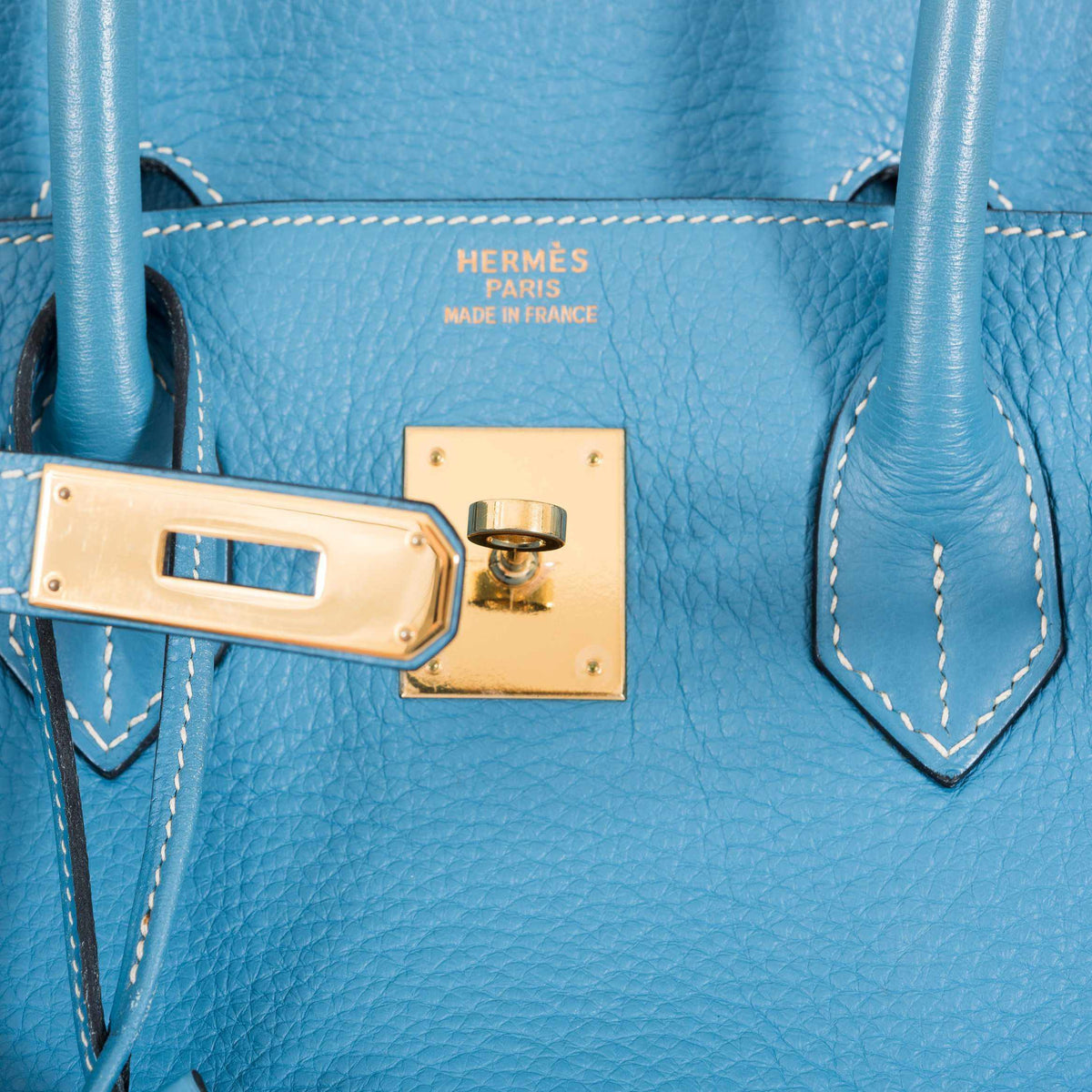 Hermes Birkin 35 Blue Jean Togo Gold Hardware Hermes