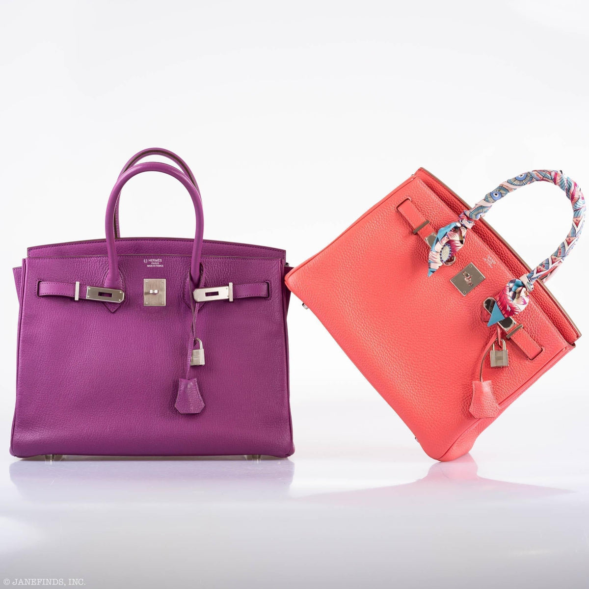 Hermes Birkin 35 HSS Cyclamen & Iris Chèvre Goatskin Brushed Palladium Hardware Hermes