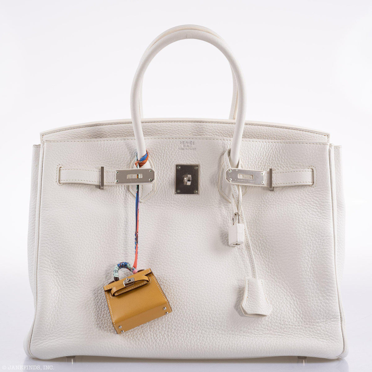 Hermes Birkin 35 White Clemence leather Palladium Hardware Hermes