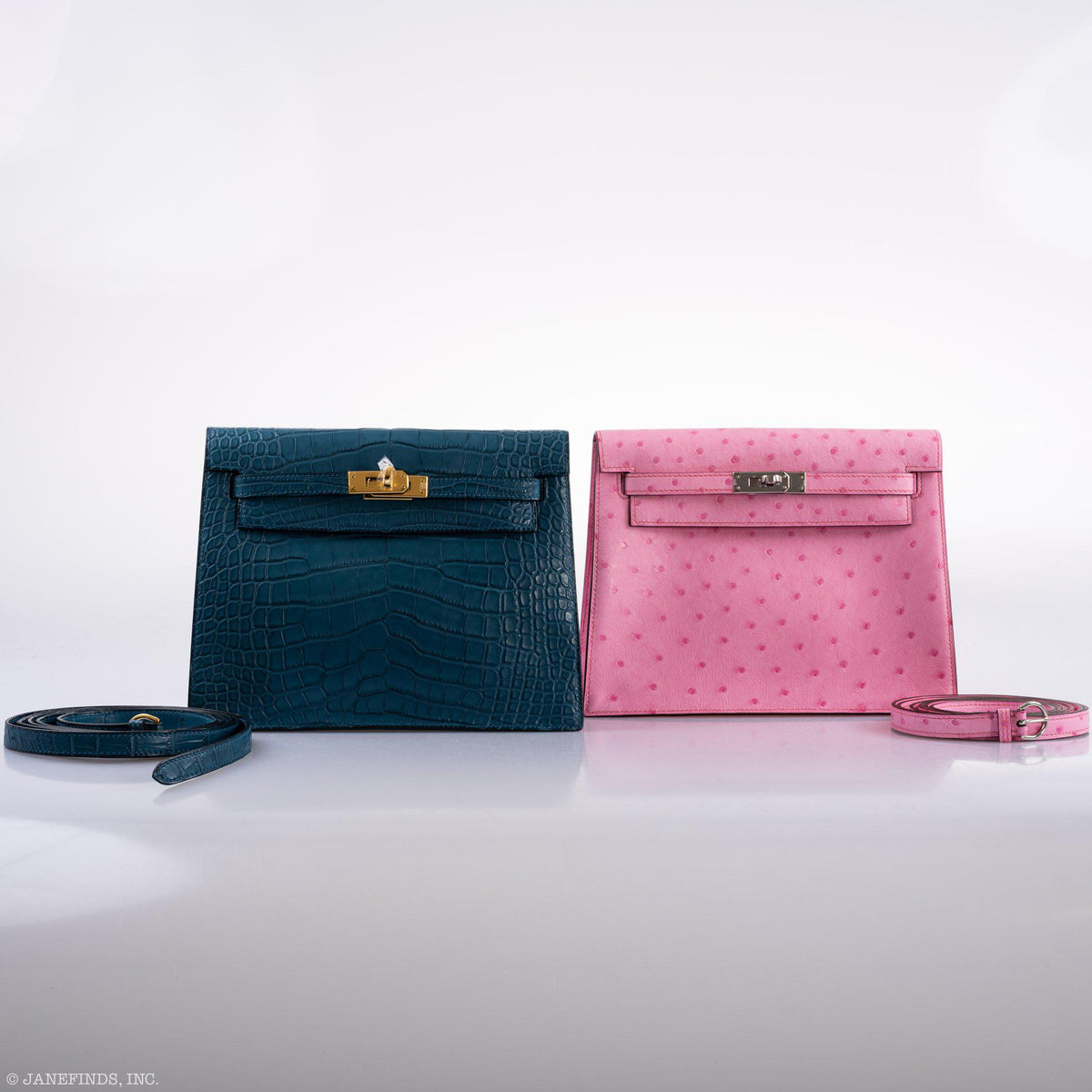 Hermes Kelly Danse II Bubblegum Pink 5P Ostrich Palladium Hardware Hermes