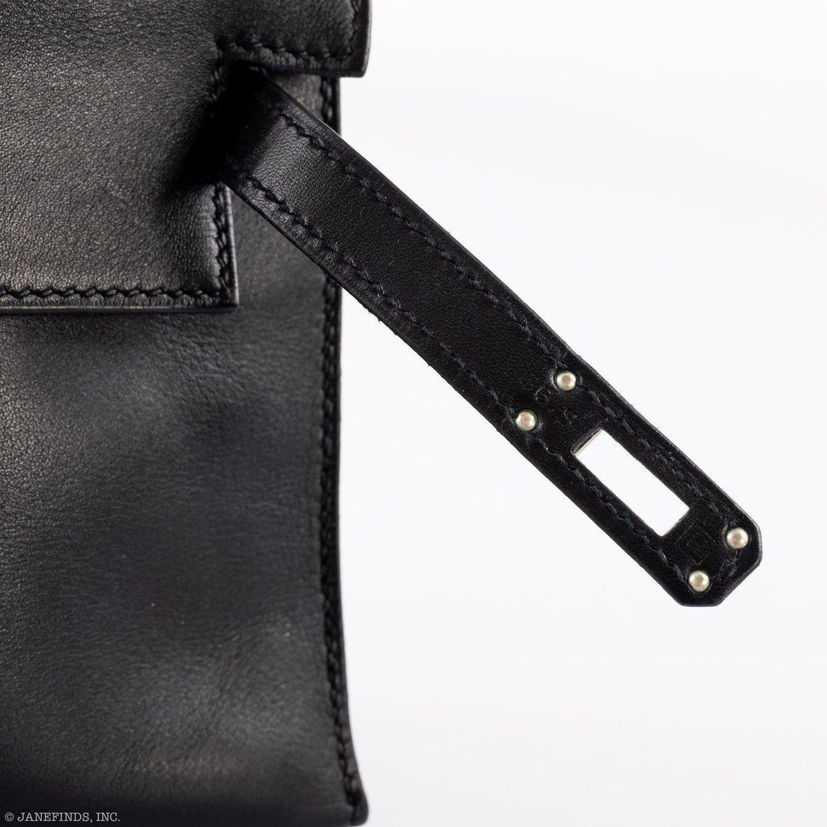 Hermes Kelly Mini Pochette Black Swift with Palladium Hardware Hermes