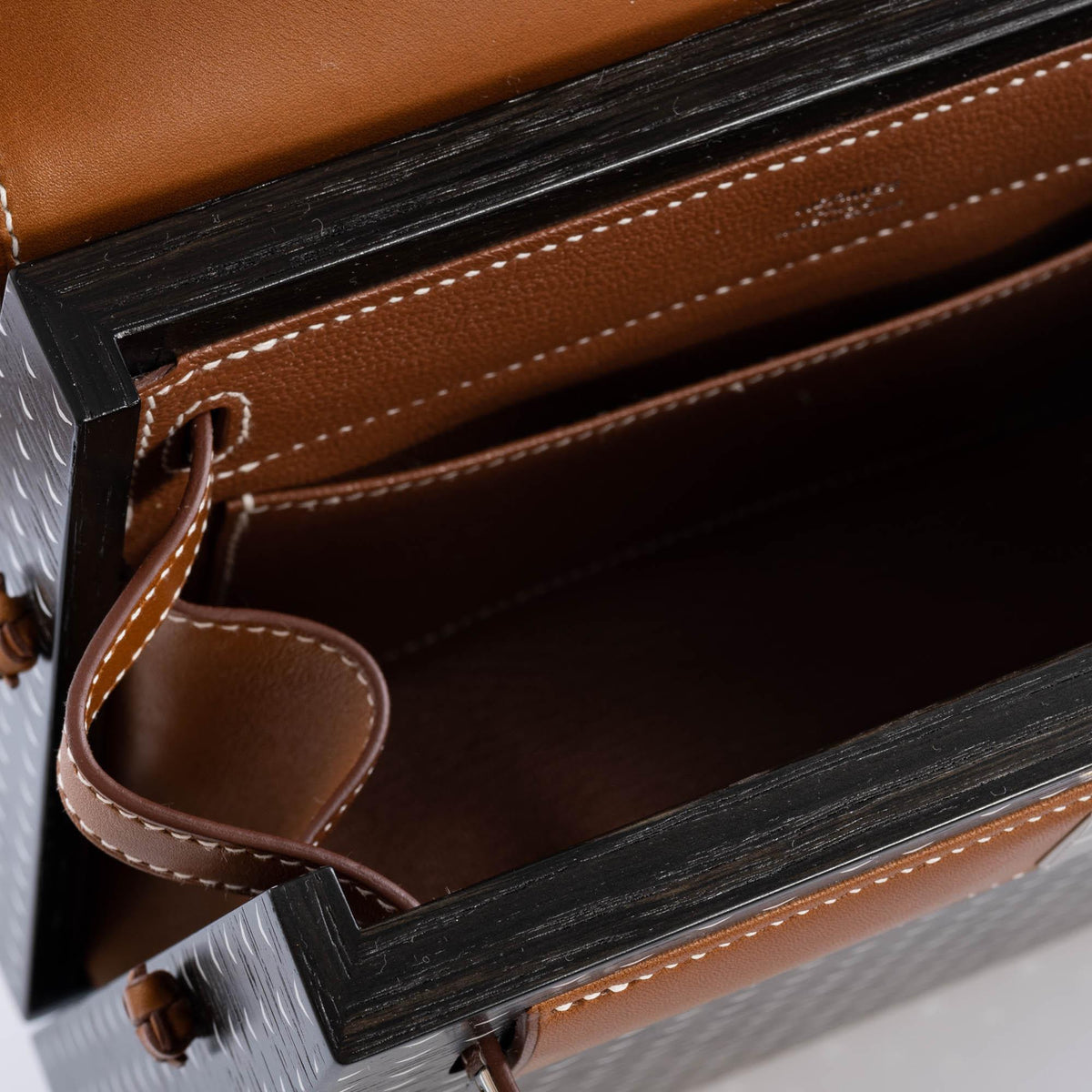 Hermes Kelly Wood 22 Bog Oak, Aluminum & Barenia with Palladium Hardware Hermes