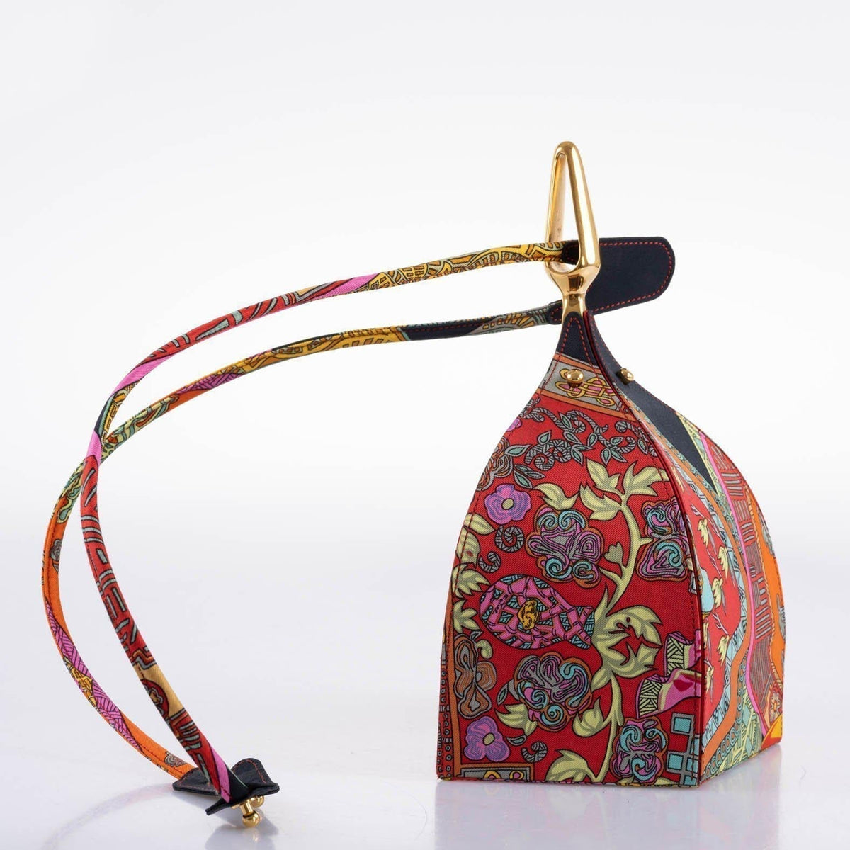 Hermes Unique Silk ‘Art des Steppes’ Yurt Runway Bag Hermes