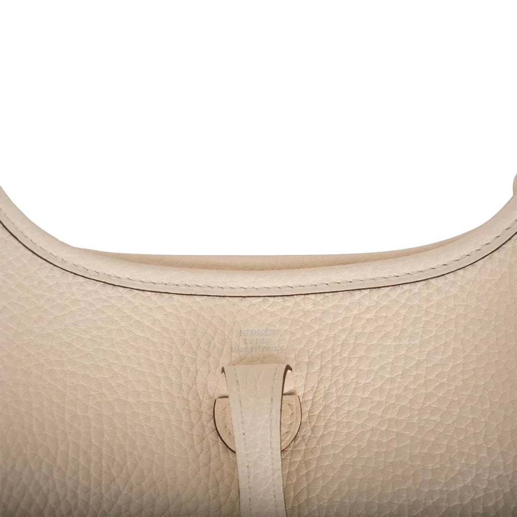 Hermes Evelyne TPM Nata Clemence Palladium Hardware Crowned Bag