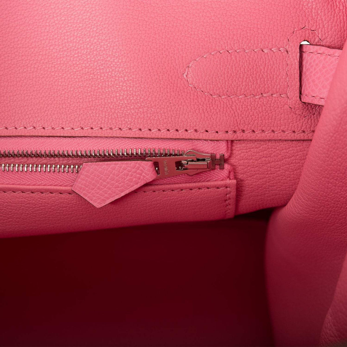 Hermes Rose Confetti Epsom Birkin 30cm Palladium Hardware Crowned Bag