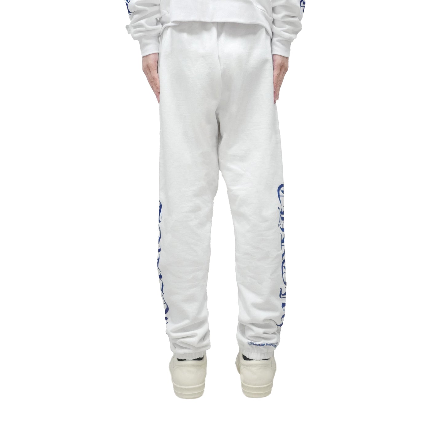 Chrome Hearts White Horseshoe Blue Script Sweatpants