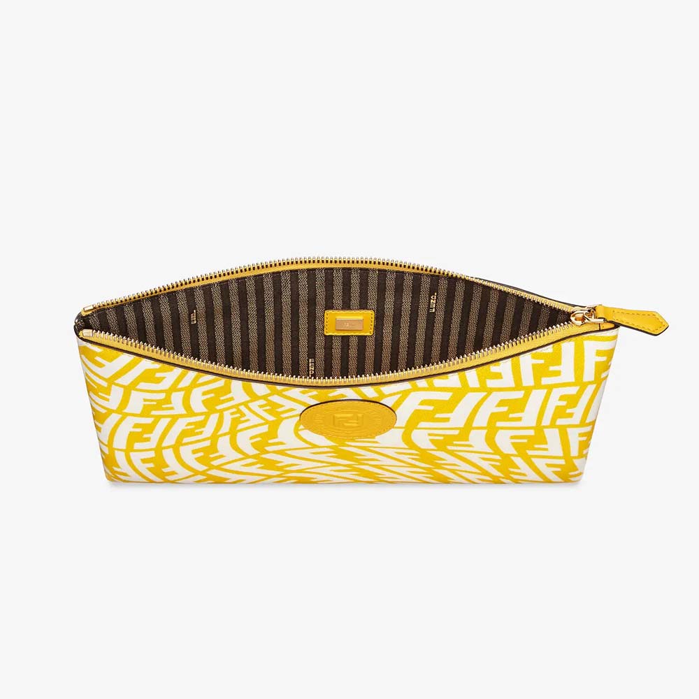MEDIUM FLAT POUCH Yellow Canvas Pouch Fendi