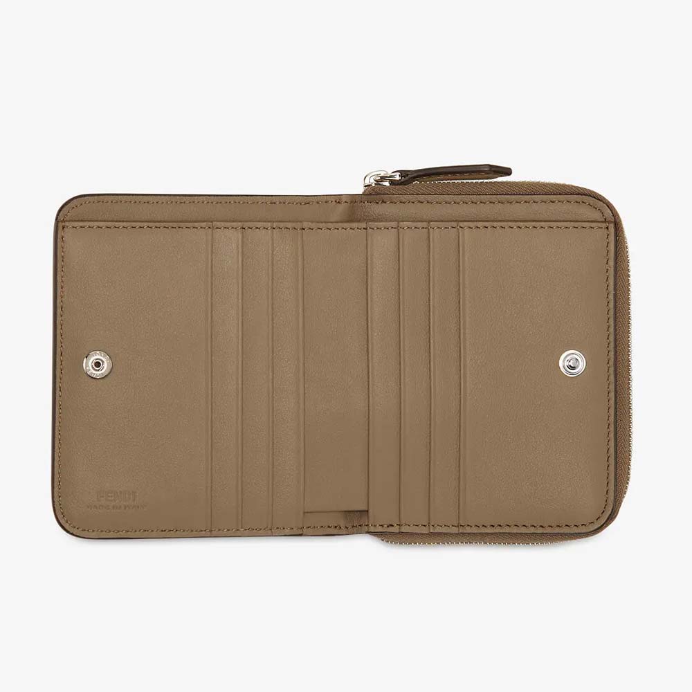 MEDIUM ZIP-AROUND Beige Leather Wallet Fendi