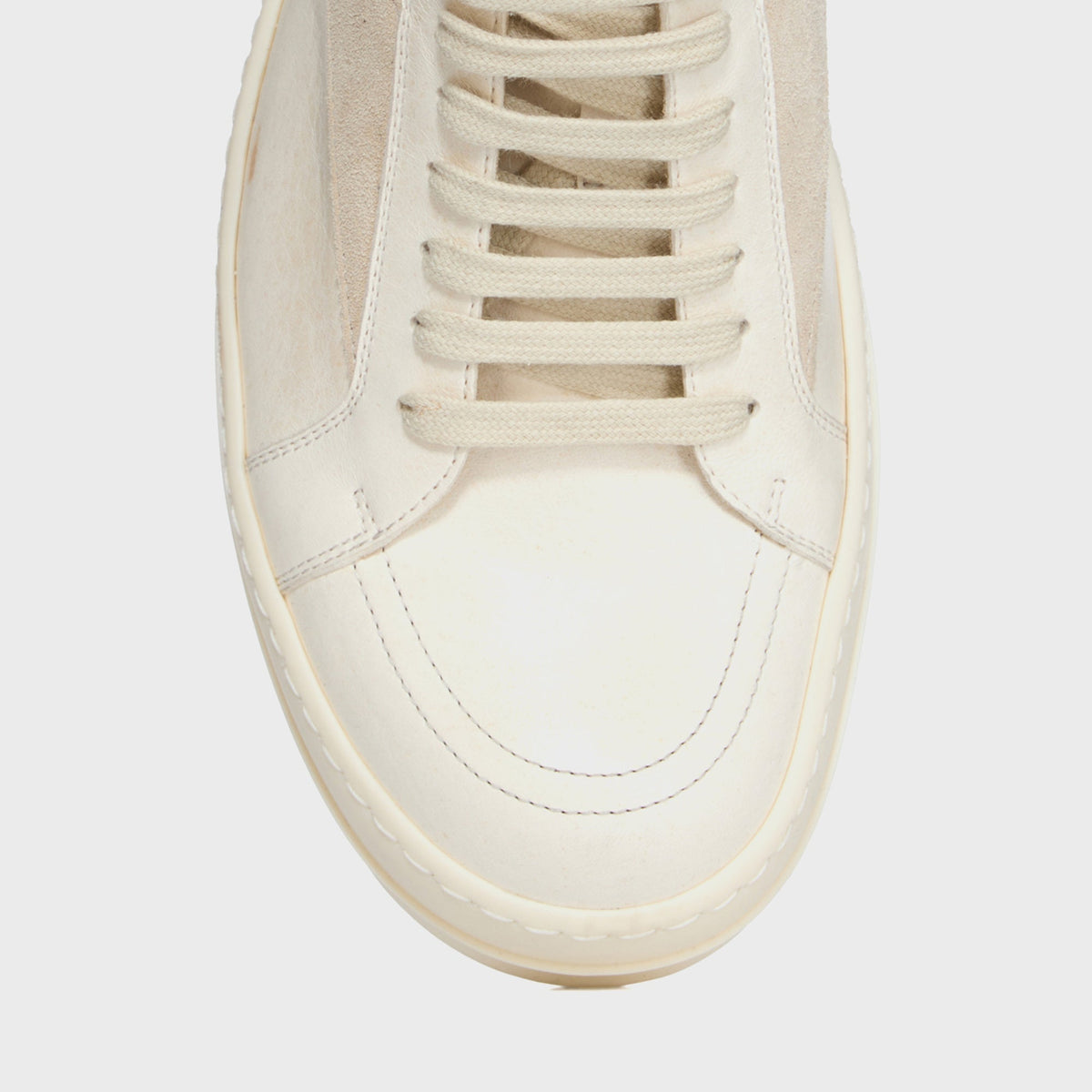 Rick Owens Scarpe In Pelle Vintage Sneaks - Milk / Milk / Milk Rick Owens