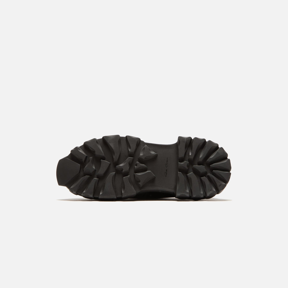 Rick Owens Laceup Bozo Tractor - Black /Black Scarpe in Pelle Rick Owens