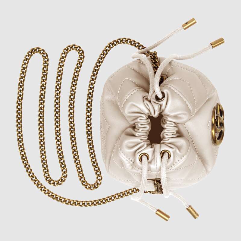 Gucci GG Marmont Mini Bucket Bag White Gucci