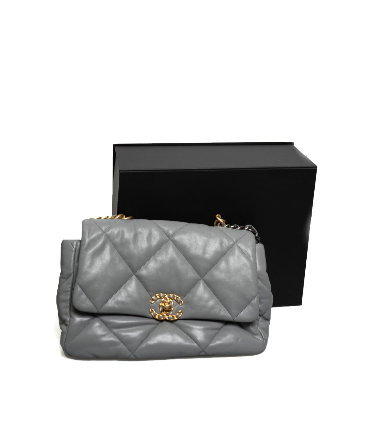 Chanel Large Grey 19 Shoulder Bag - ASL1590 Chanel