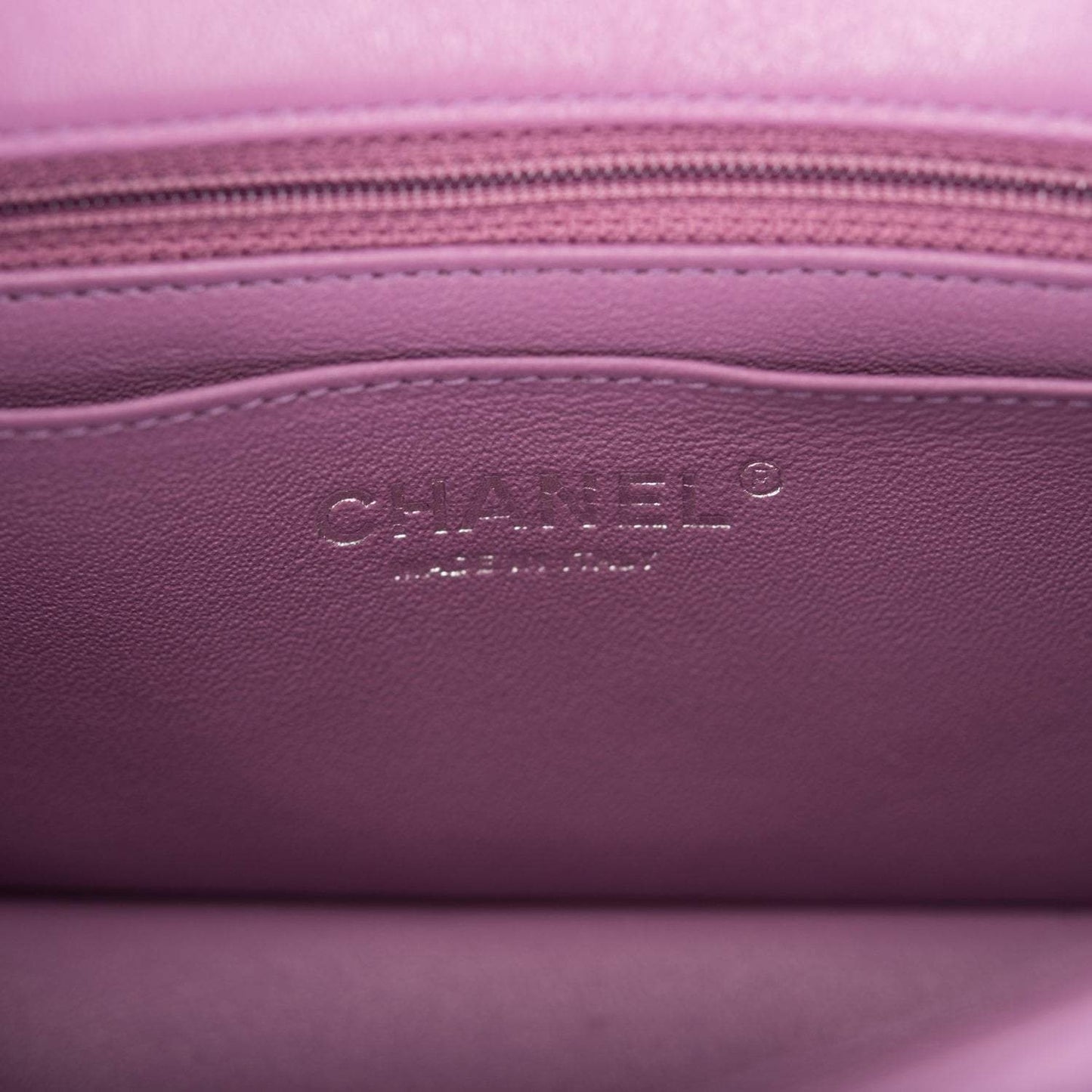 Chanel Purple Quilted Lambskin Rectangular Mini Classic Flap Bag Silver Hardware - Crowned Bag