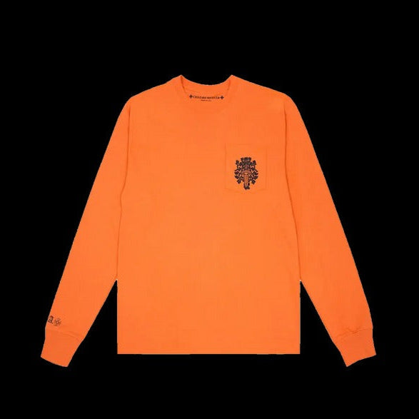 Chrome Hearts Vine Dagger Longsleeve Shirt 'Orange/Black