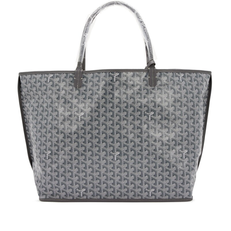 Gray Chevroches Calfskin and Goyardine Canvas Anjou GM Tote, 2023