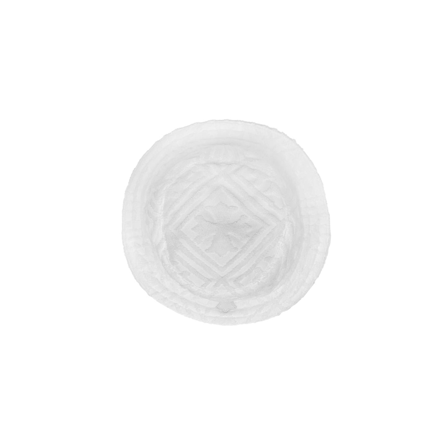 Chrome Hearts Cross Leather Patch Terry Fabric Hat in White