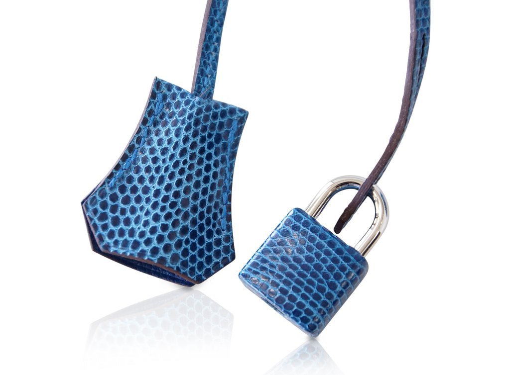 Hermès Birkin 25 Bag Mykonos Lizard PHW - Crowned Bag