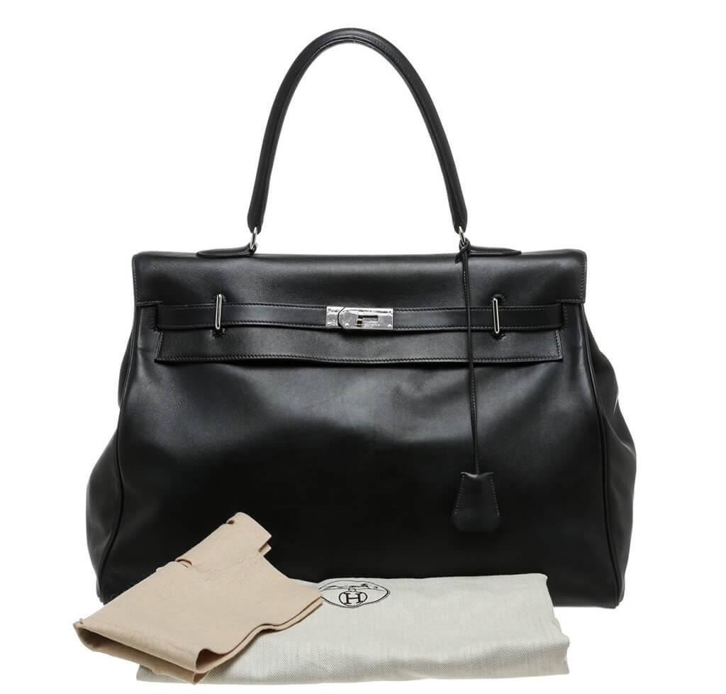 Hermès Relax Travel Bag Kelly 50 Black - Crowned Bag