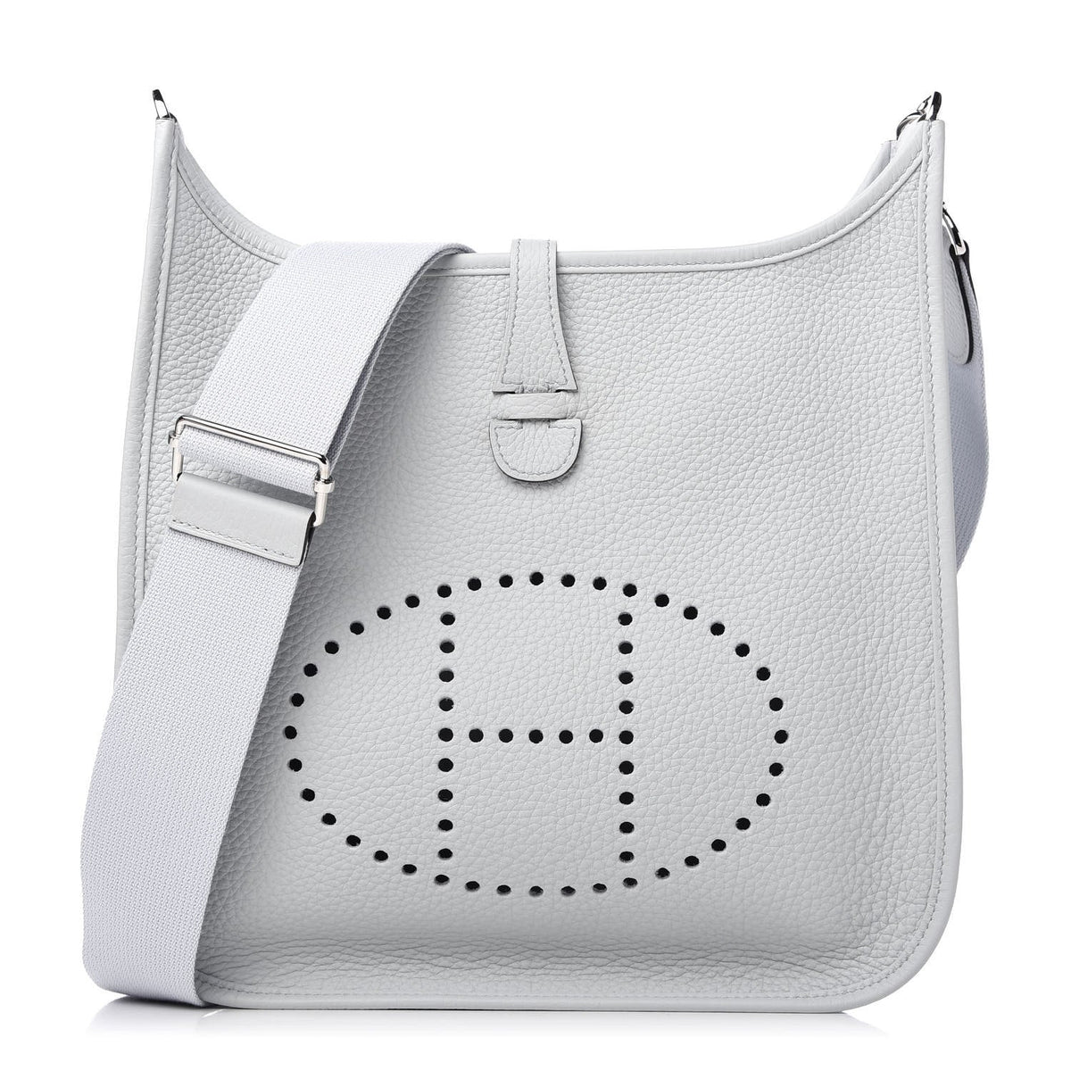 Hermes Clemence Evelyne III 29 Bleu Pale Crowned Bag
