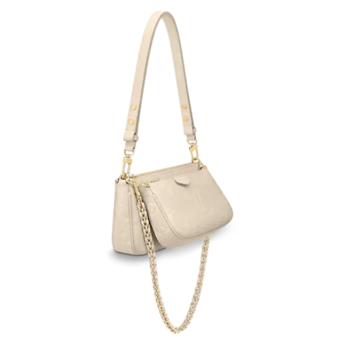 Louis Vuitton Multi Pochette Accessoires Black Cream Empreinte