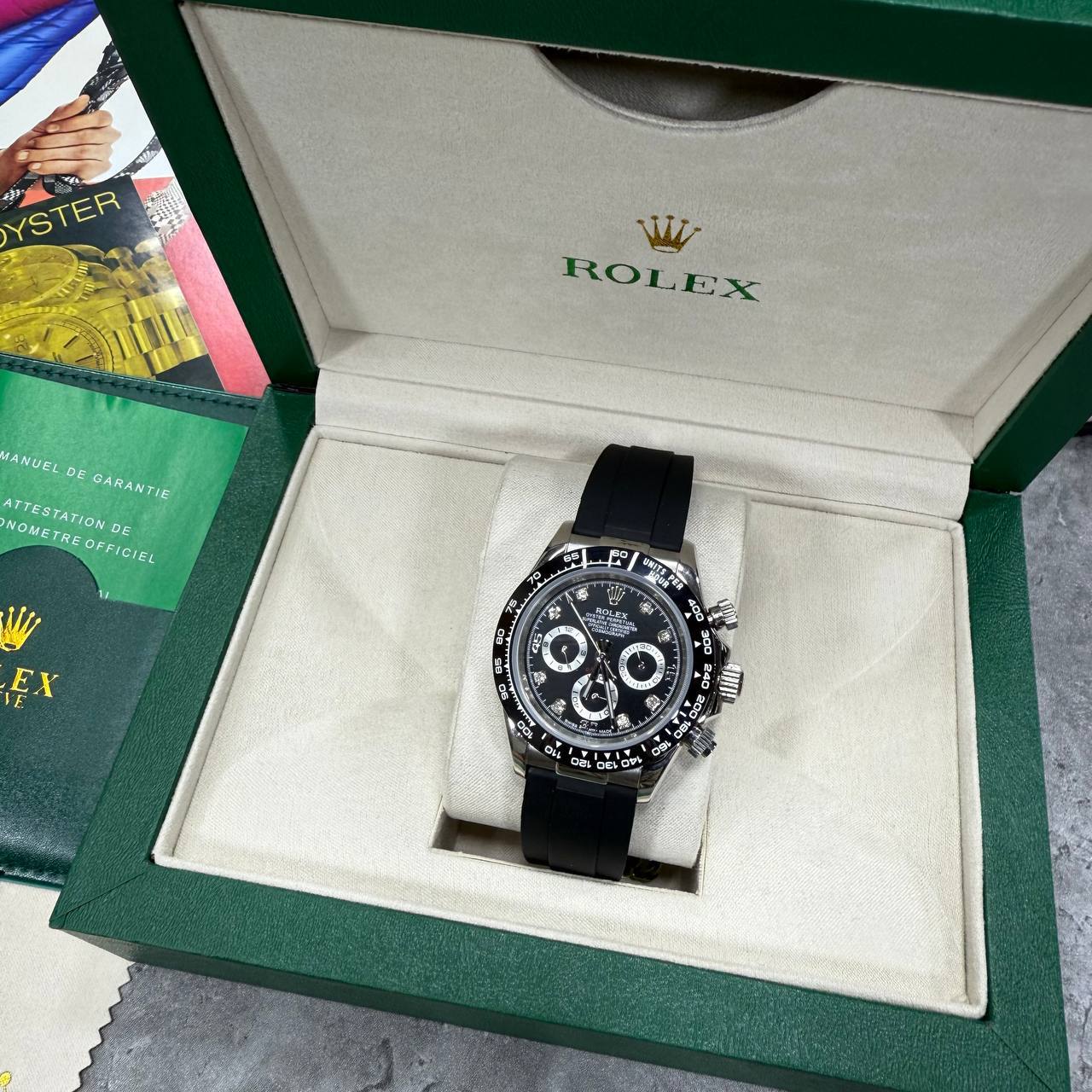 Rolex Cosmograph Daytona Men's Watch Reference 116519LN White Gold Case & Black Dial Reps UK Best Quality AAA Replica