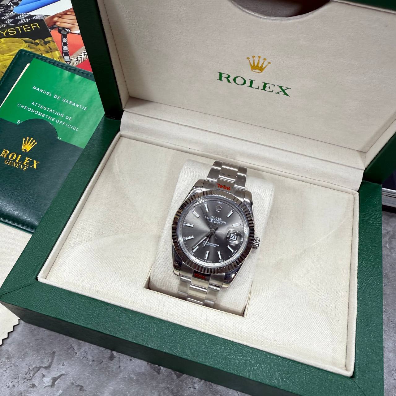 Rolex Datejust 41 Watch Men's Model Reference 126334 Fluted Bezel Rhodium Dial Oyster Bracelet Reps UK Best Quality AAA Replica