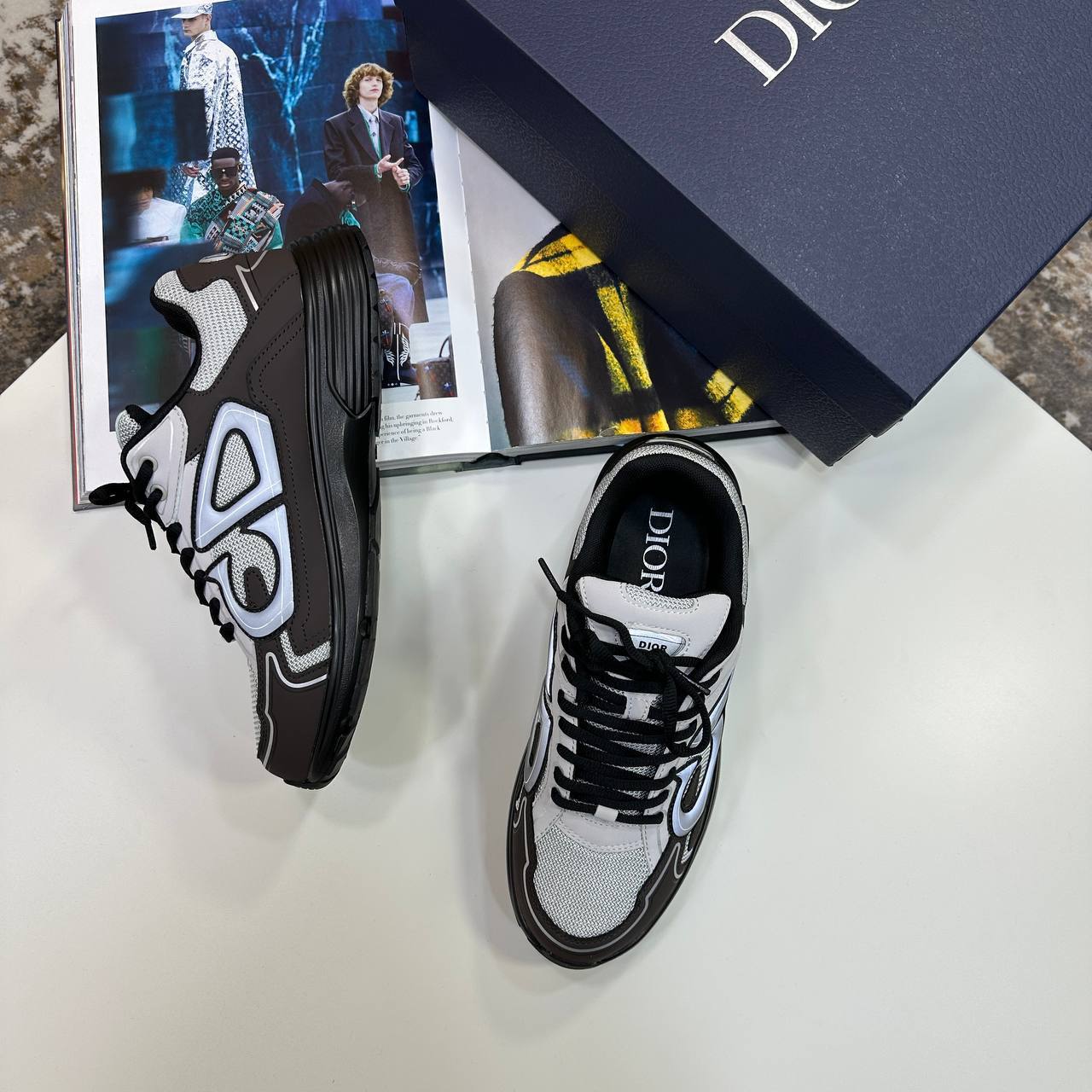Dior B30 'Reflective Grey Anthracite' Men's Trainers Reps Sale UK Best Quality AAA Replica
