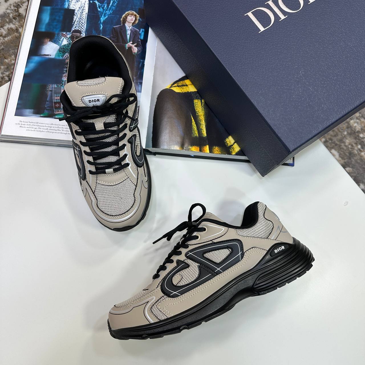 Dior B30 'Beige Technical Mesh' Men's Trainers Reps Sale UK Best Quality AAA Replica