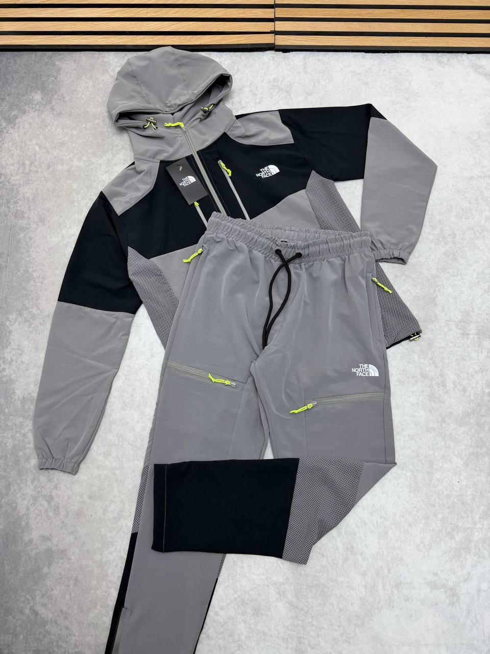 The North Face Stormgap Power Grid Tracksuit Men's in Asphalt Grey Reps UK Best Quality AAA Replica